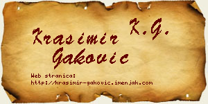 Krasimir Gaković vizit kartica